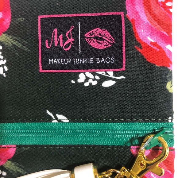NEW Makeup Junkie Bag Size Small Floral Print - Picture 3 of 8